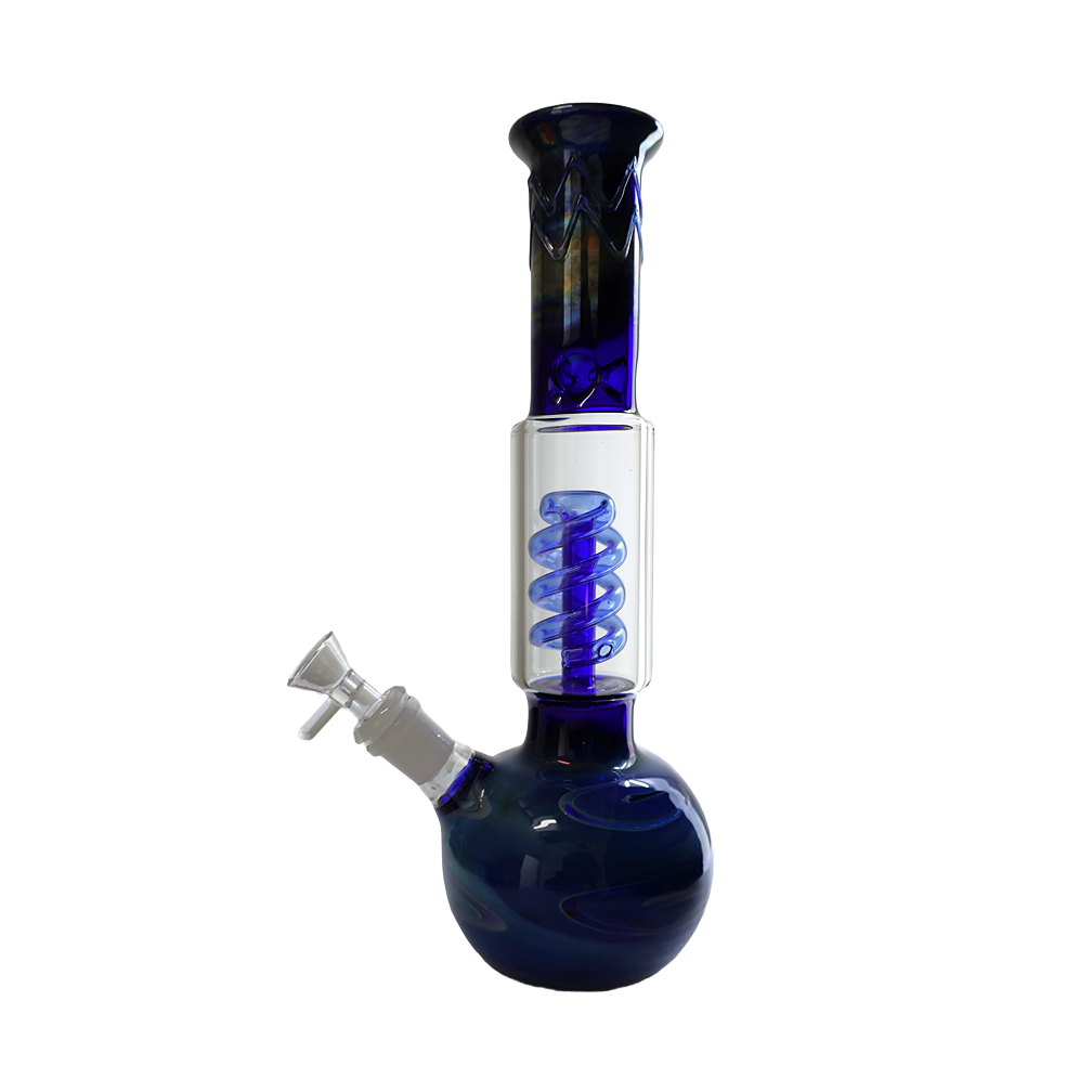 FUMED SPIRAL PERC BEAKER CHEEF GLASS WATER PIPE BONG 11 "