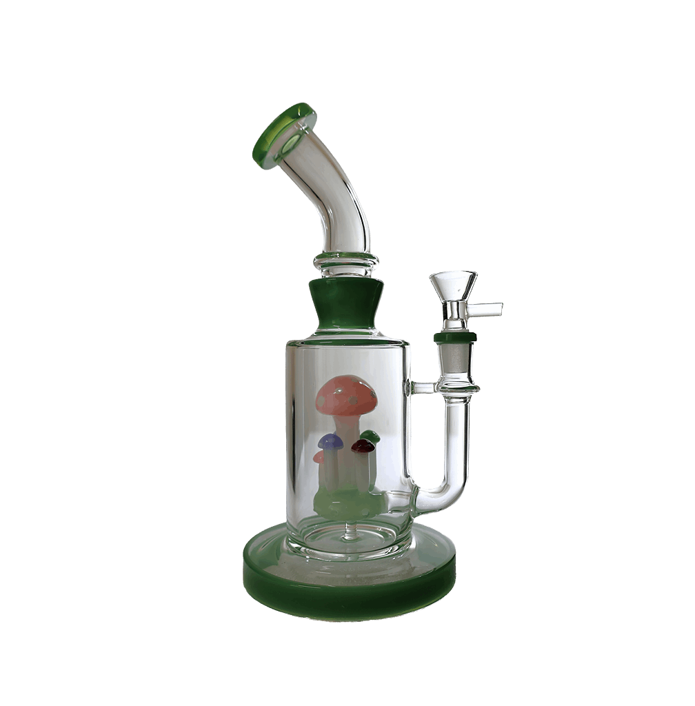 BONG | Bent Neck Mushroom Perc Water Pipe Bong 8"