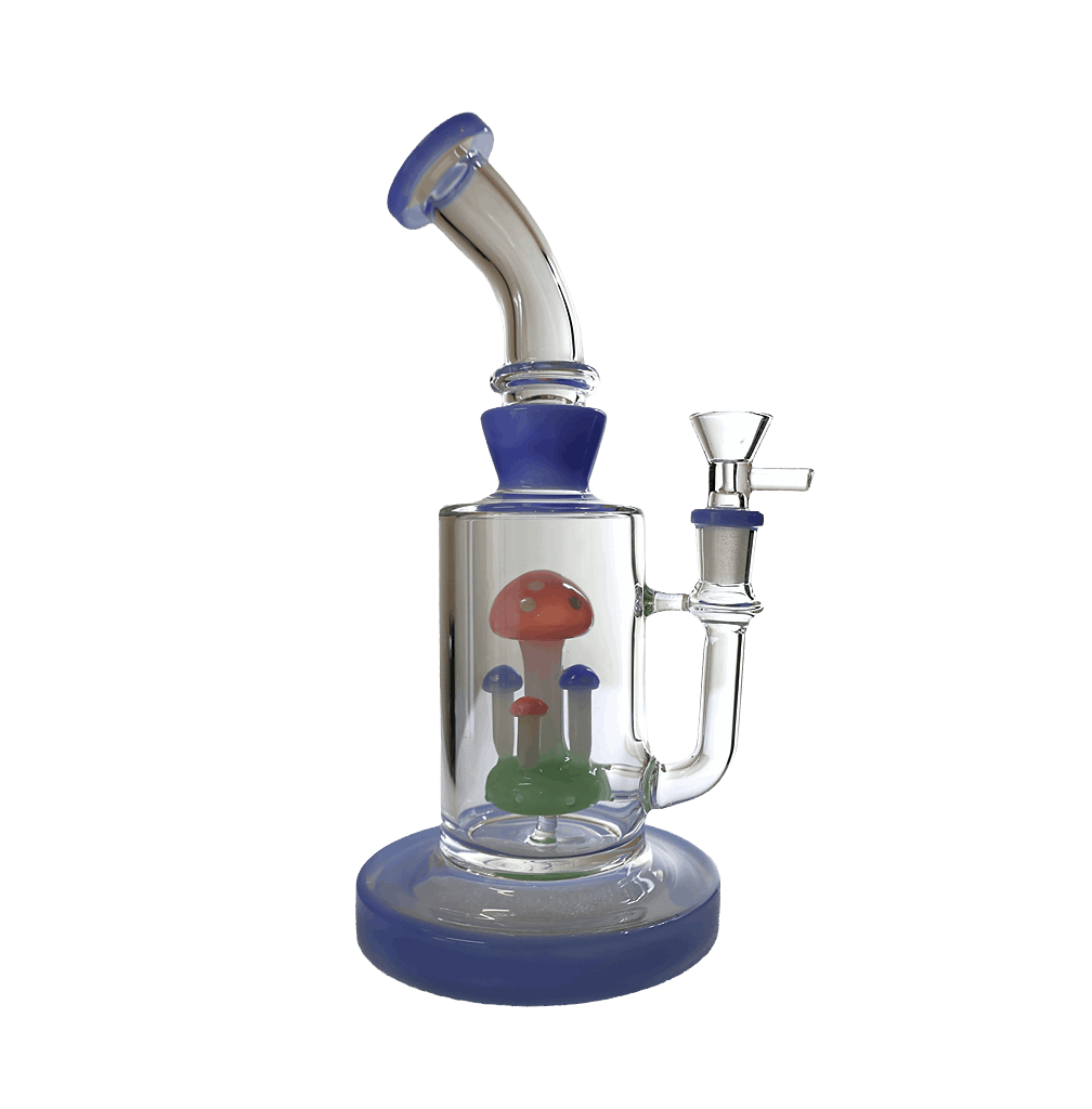 BONG | Bent Neck Mushroom Perc Water Pipe Bong 8"