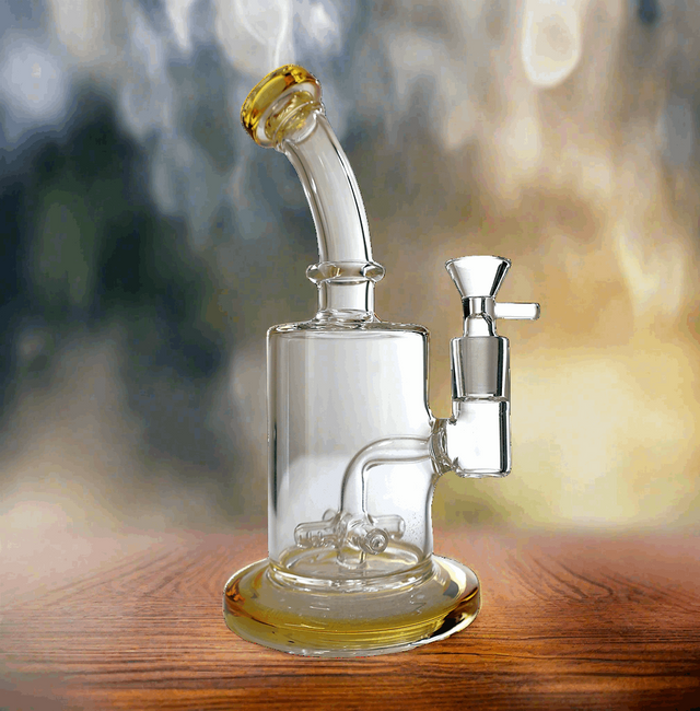 DAB RIG | Glass Bubbler with Showerhead Percolator Dab Rig 7"