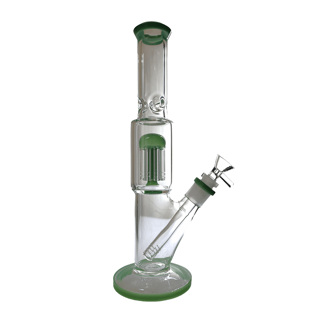 Bong | Straight Tube  W/ 8-arm Tree Perc Bong 12"