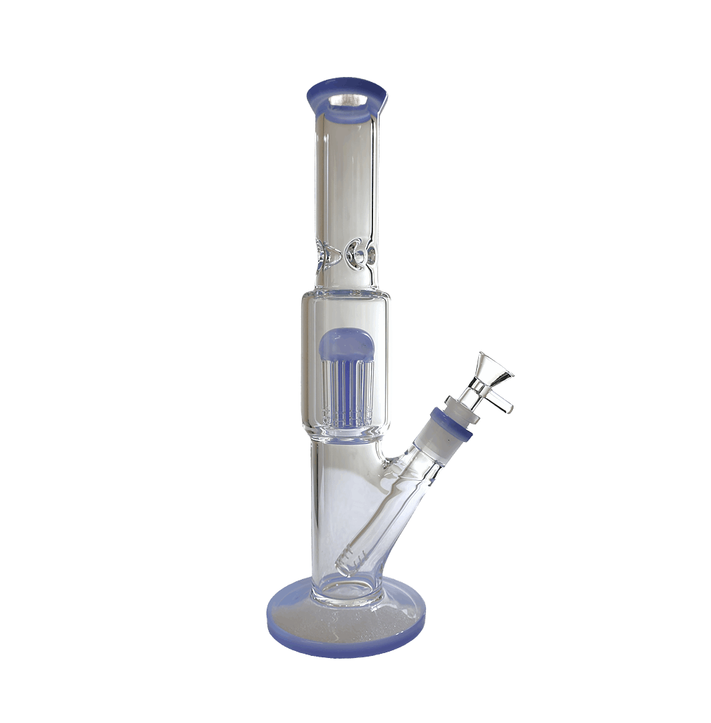 Bong | Straight Tube  W/ 8-arm Tree Perc Bong 12"