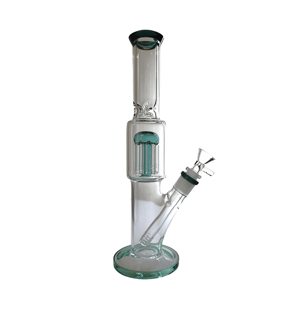 Bong | Straight Tube  W/ 8-arm Tree Perc Bong 12"