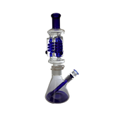 Triple coils freezable 14-inch glycerin bong with enhanced filtration and removable parts.