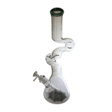 Flower Design Thick Big Z Shaped Twisted Bong 16"