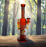 Dab Rig | Straight Horned Eye Honeycomb Dab Rig 10"