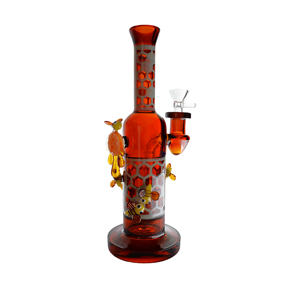 Straight Horned Eye Honeycomb Dab Rig 10"