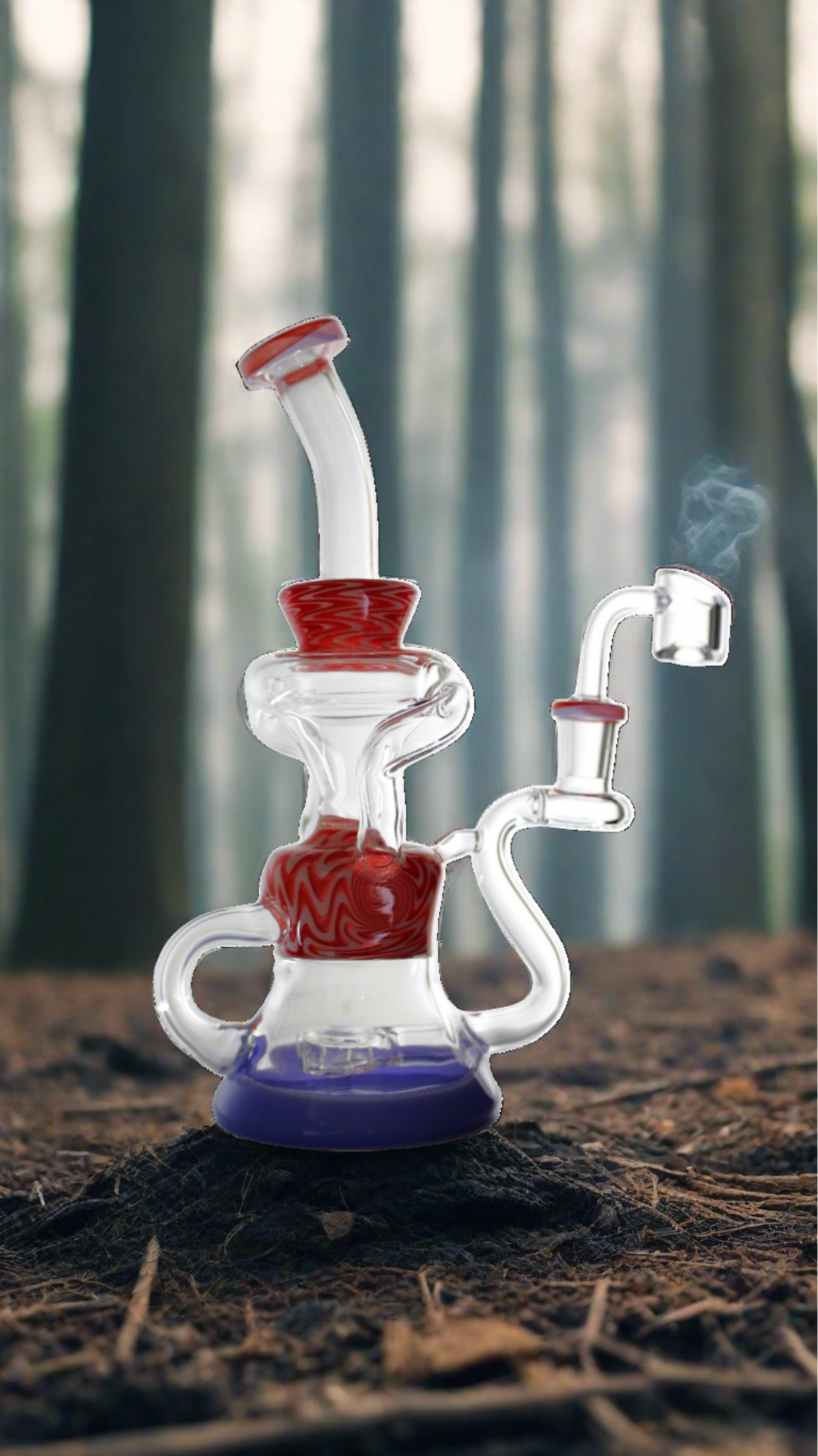 Candy Colored Twisted Peculator Dab Rig 8.5"