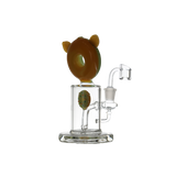 Double Donut Shape Thick Glass Dab Rig 6.5" with premium construction, durable and heat-resistant design.