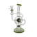 Hollow Base Cylinder Recycler Glass Water Pipe Dab Rig 8.5" with quartz banger and ergonomic design.