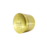 4 Part Gold Metal Color Grinder with stylish gold finish and durable construction.