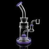9 Inch Curved Neck Showerhead Dab Rig | SmokeMEGA