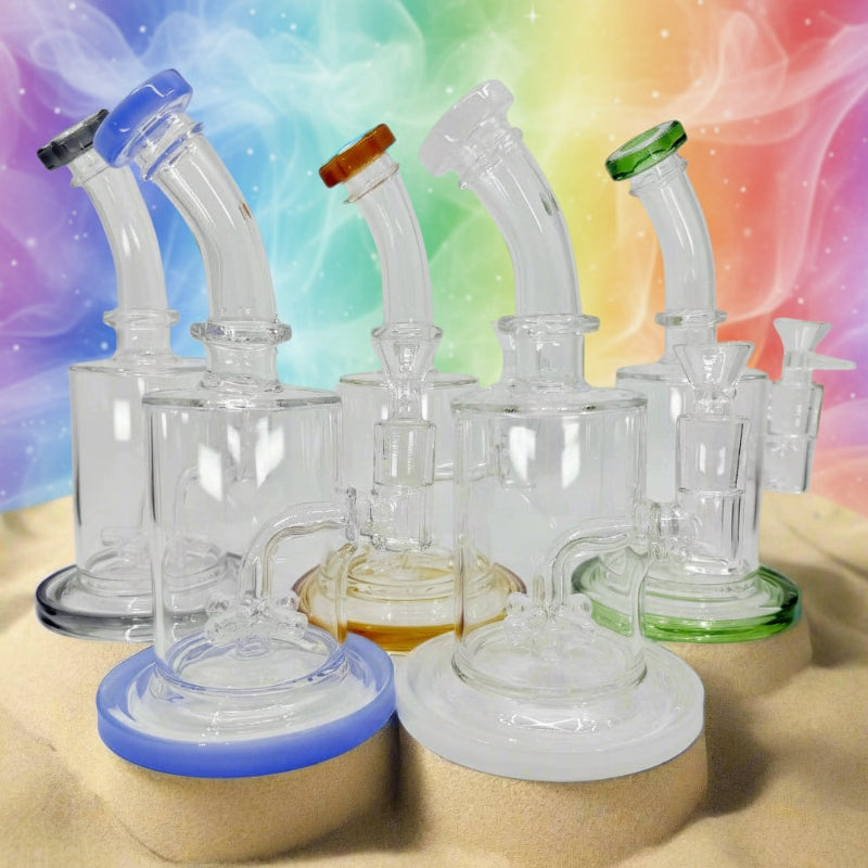 Brand Name 9" Tank Bubbler – Cross Inline Dab Rig for Ultimate Experience