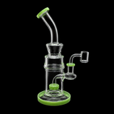 9 Inch Curved Neck Showerhead Dab Rig | SmokeMEGA