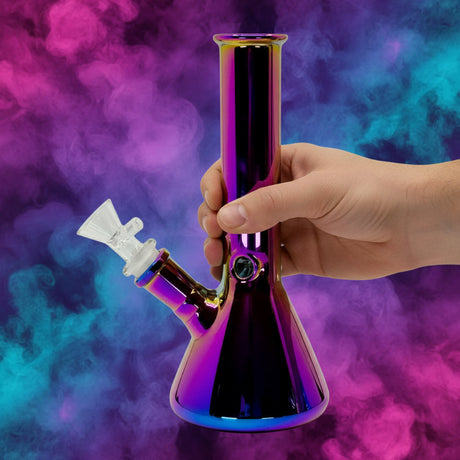 ALL NEW Metallic Beaker Bong - 8" Premium Design for Enhanced Experience