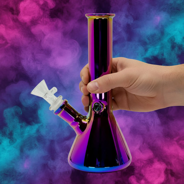 ALL NEW Metallic Beaker Bong - 8" Premium Design for Enhanced Experience