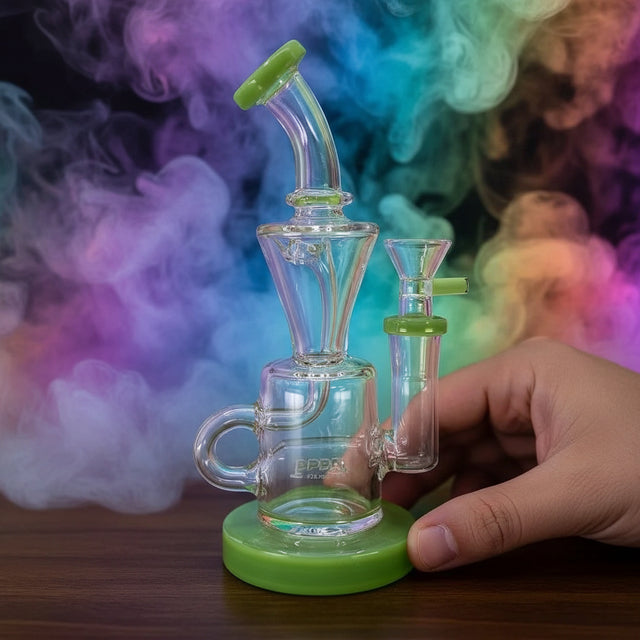 Adorable Inline Recycle Dab Rig | Compact & Stylish Design - SmokeMEGA