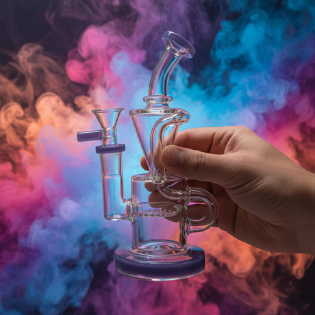 Adorable Inline Recycle Dab Rig | Compact & Stylish Design - SmokeMEGA