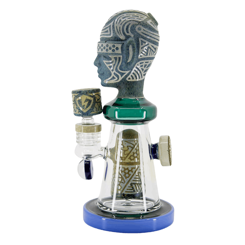 Ancient Head Egypt Style Glass Water Pipe