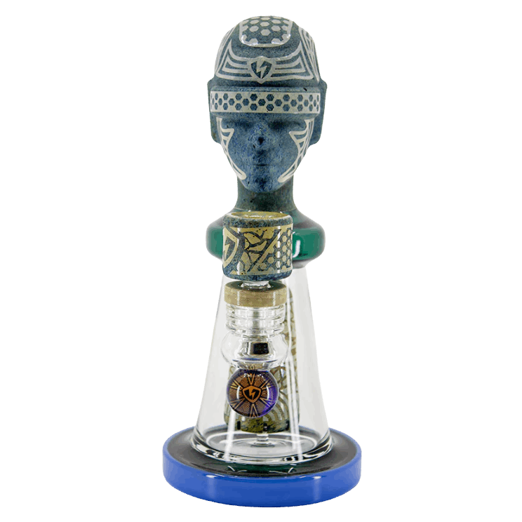 Ancient Head Egypt Style Glass Water Pipe