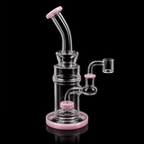 9 Inch Curved Neck Showerhead Dab Rig | SmokeMEGA