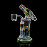 7 Inch Colorful Wig Wag Glass Dab Rig | SmokeMEGA