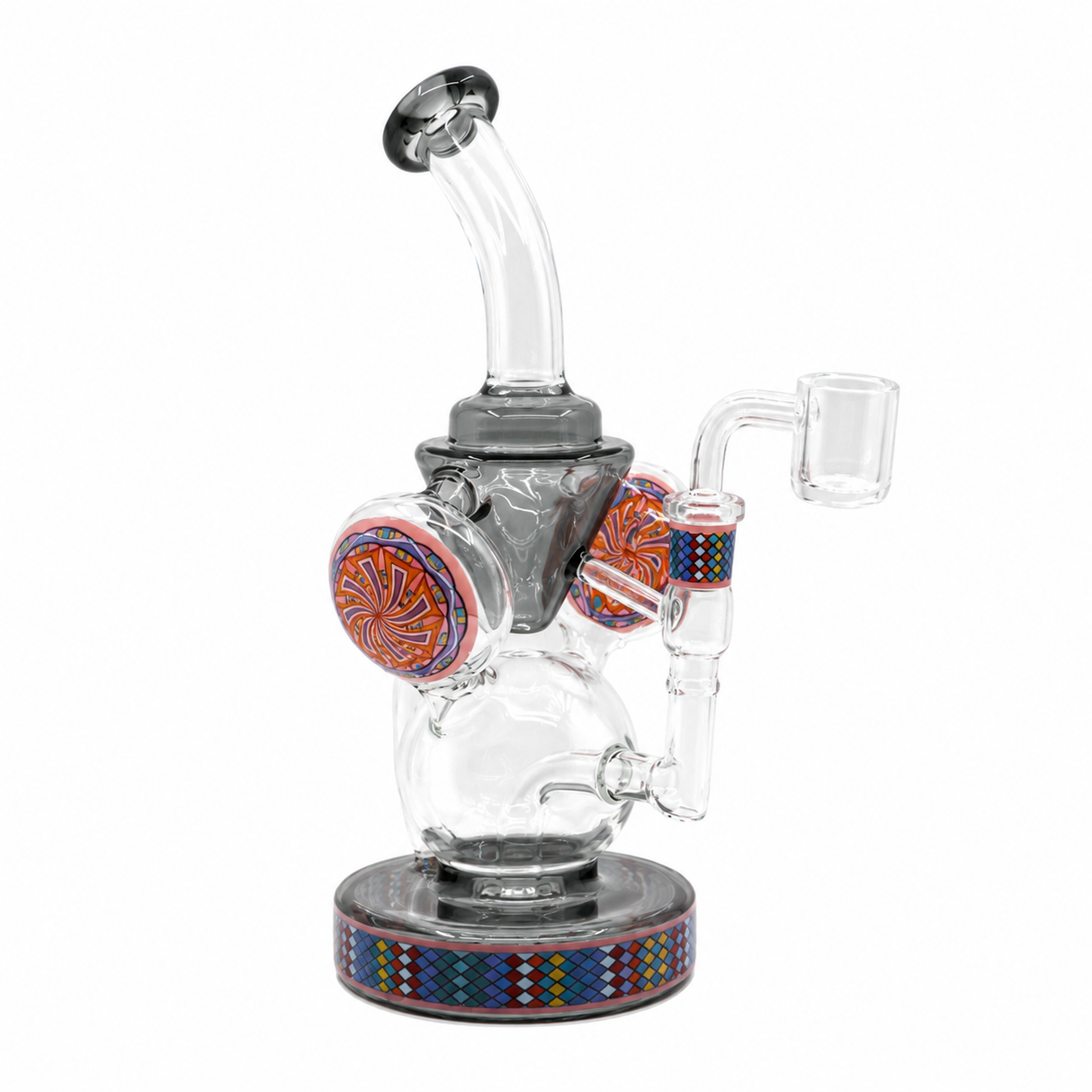 9" Dual Recycler Glass Dab Rig