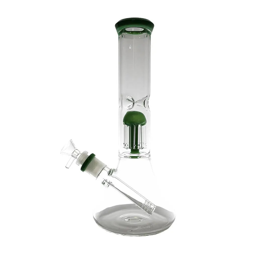 11" Jellyfish Perc Beaker Water Pipe with glass beaker design and filtration system.