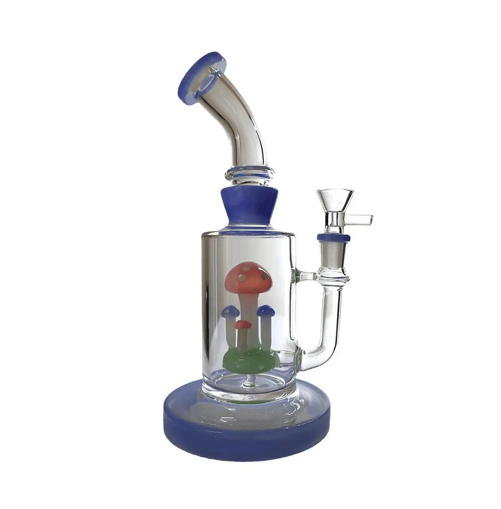 BONG | Bent Neck Mushroom Perc Water Pipe Bong 8"