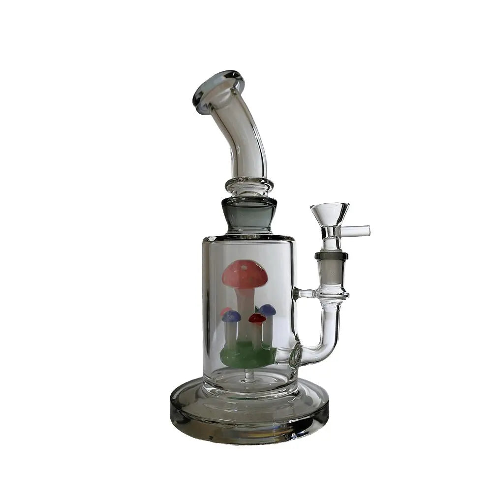 BONG | Bent Neck Mushroom Perc Water Pipe Bong 8"