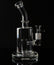 BONG | Glass Bubbler with Slitted Perc Water Pipe Bong 9"