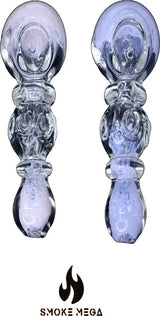 Glass hand pipes in elegant designs and colors.