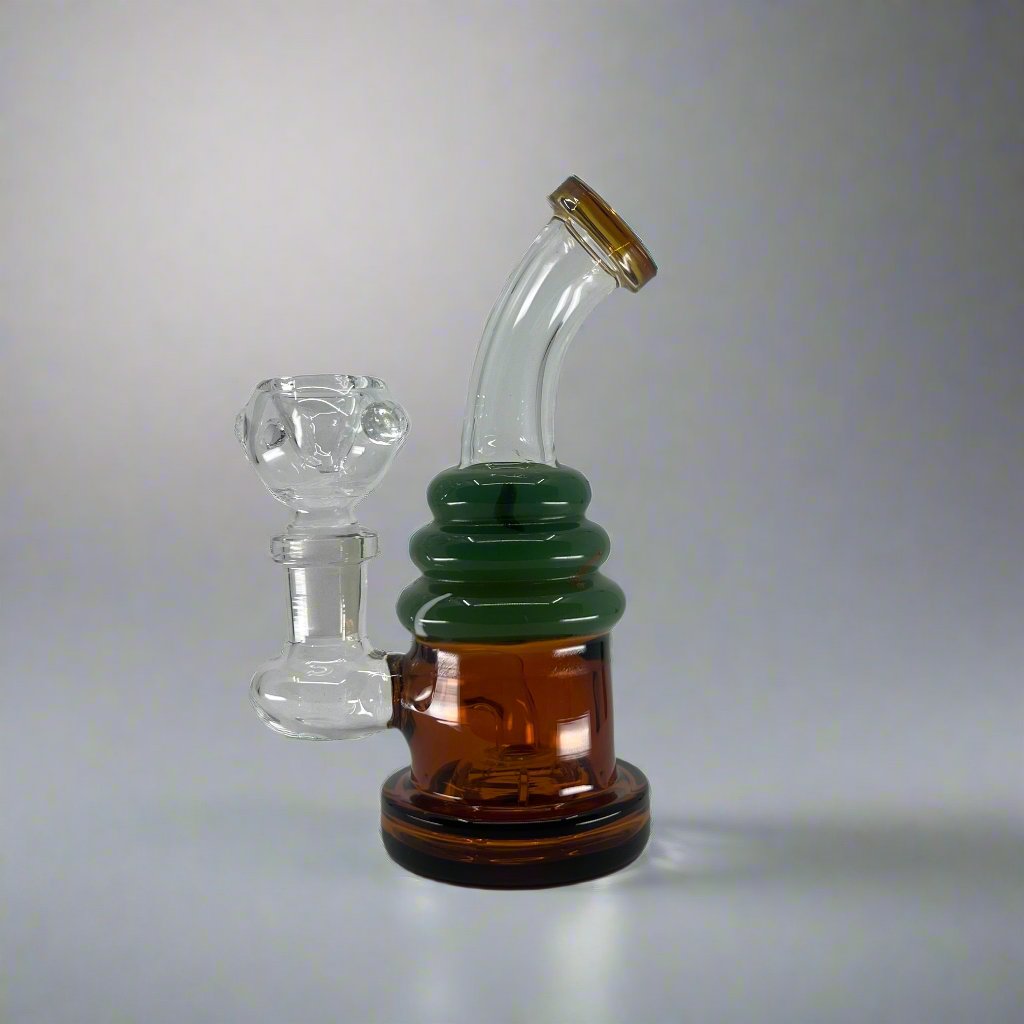 6-Inch Mini Dab Rig with unique ice cream design; compact, durable, and easy to clean for smooth hits.