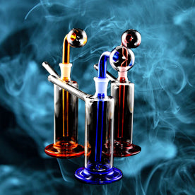 Hookah Fanncy Glass Smoking Dubble Chamber Bubbler, 5 MM, Size: 7