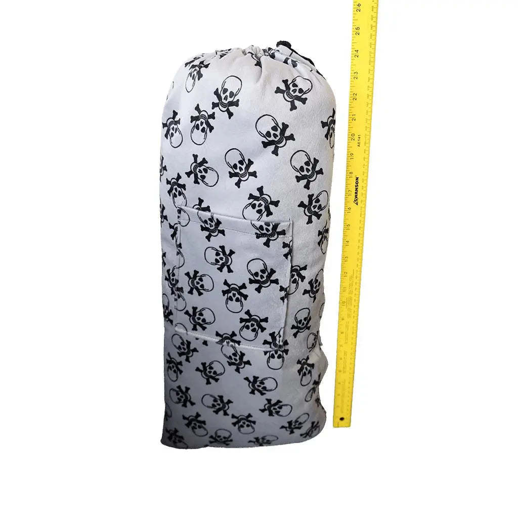 Bong Travel Bag 25" with skull pattern design for bong protection and travel.