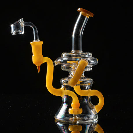 Bong | Bent Neck Triple Arm Recycler Bong - SmokeMEGA