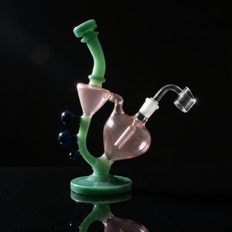 Bong | Handmade Recycler Heart Shape Bong 8"