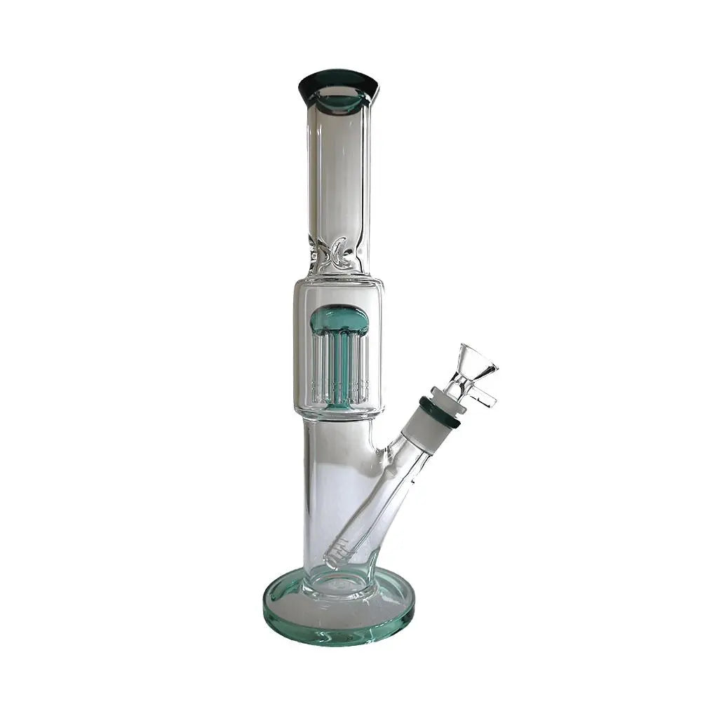 Bong | Straight Tube  W/ 8-arm Tree Perc Bong 12"