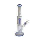 Bong | Straight Tube  W/ 8-arm Tree Perc Bong 12"