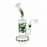 9 Inch Character Art Curved Neck Dab Rig | SmokeMEGA