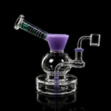 7 Inch Premium Color Accent Bubble Dab Rig | SmokeMEGA
