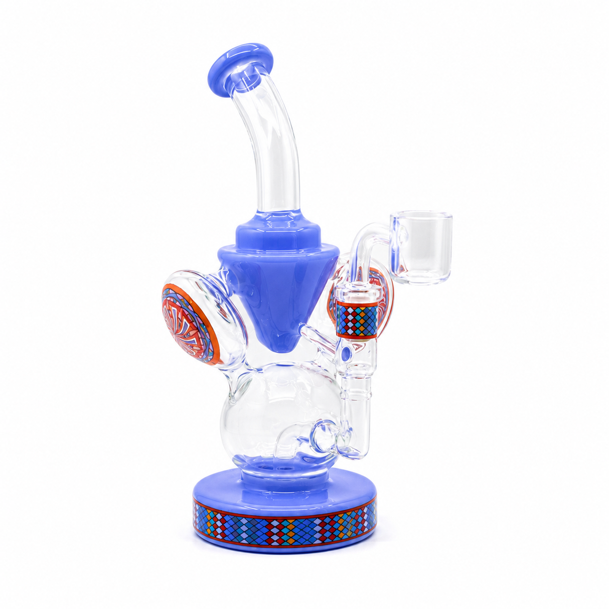 9" Dual Recycler Glass Dab Rig