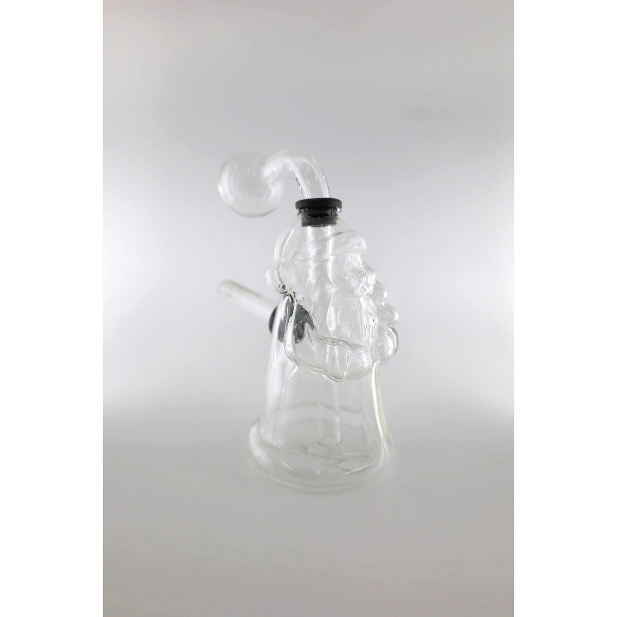 CLEAR GLASS DOUBLE SIDED SKULL OIL RIG