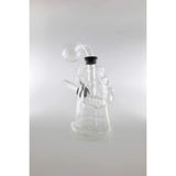 CLEAR GLASS DOUBLE SIDED SKULL OIL RIG - SmokeMEGA