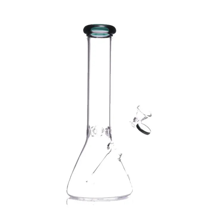 Clear Glass 9mm Thick Color Head One-Tone Beaker Bong 14 inch