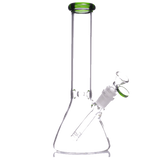 Clear Glass 9mm Thick Color Head One-Tone Beaker Bong 14 inch - SmokeMEGA