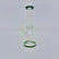 Crystal clear 9 inch Straight Water Bong With Color Mouth And Base - SmokeMEGA