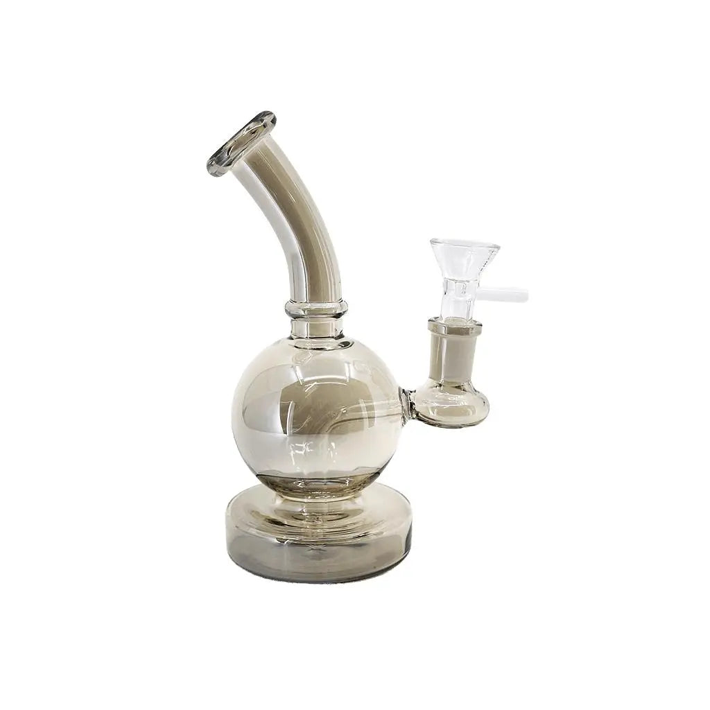 6" metallic mini dab rig with unique design and efficient vapor cooling.