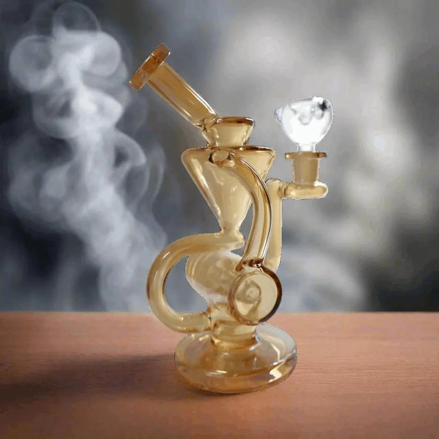 Pulsar Metallic Inline Recycler Dab Rig 8" with smooth filtration design.