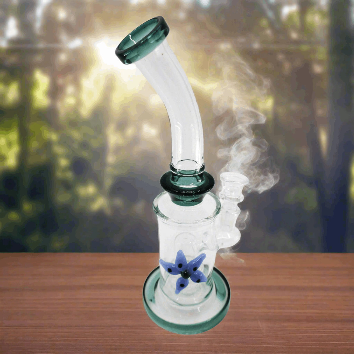 Dab Rig | 10Inch Sower Head with Glass ART Work - SmokeMEGA